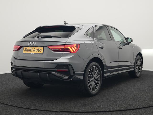 Audi Q3 Sportback 45 TFSI e S Line Plug In Hybrid 245pk Dealer O.H PHEV | Camera | Lederen Sportstoelen Verwarmd | Virtual Cockpit | Navigatie | Blis | Keyless | Cruise Control | Lane Assist | DAB |