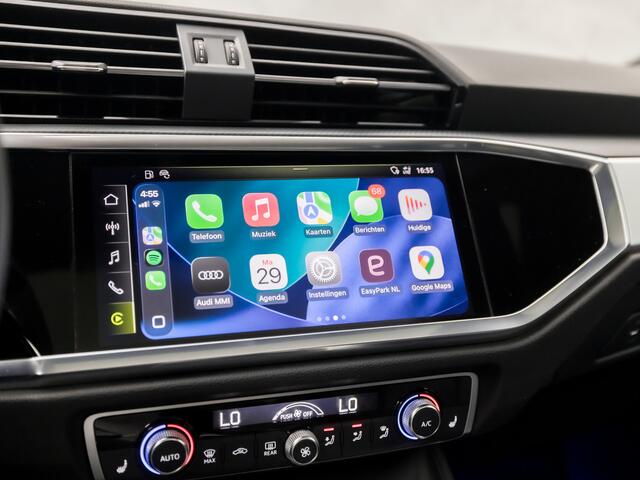 Audi Q3 35 TFSI S Line Sport 150Pk Automaat (2X S-LINE, PANORAMADAK, BLACK EDITION, APPLE CARPLAY, LEDER, ELEK SPORTSTOELEN, GETINT GLAS, STOELVERWARMING, SFEERVERLICHTING, TREKHAAK, NIEUWSTAAT)