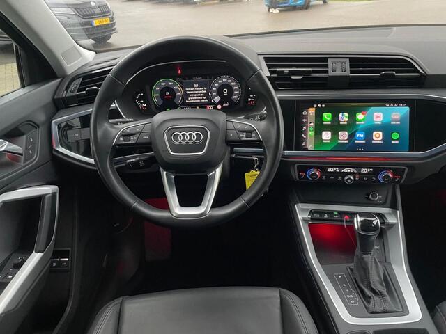 Audi Q3 45 TFSI e S-line, Luxe ambianceverlichting, Stoelverwarming, Leder, Hybride, Digitaal dashboard