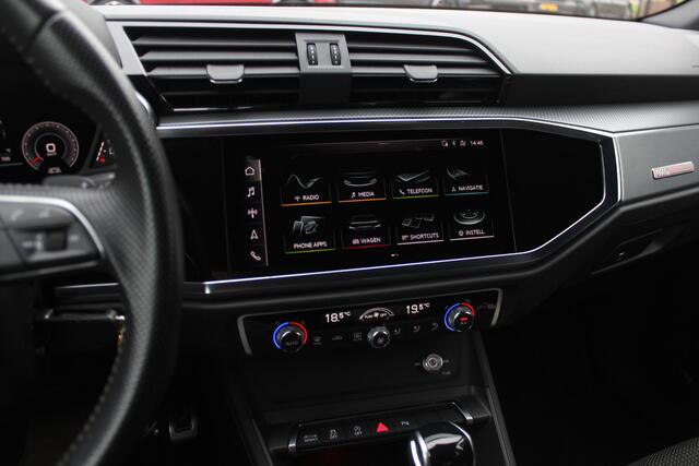 Audi Q3 35 TFSI Pro Line 3x S-Line / Navigatie / Half leder / 18'' / LED Koplampen / Parkeerhulp achter / Stoelverwarming / Cruise Control