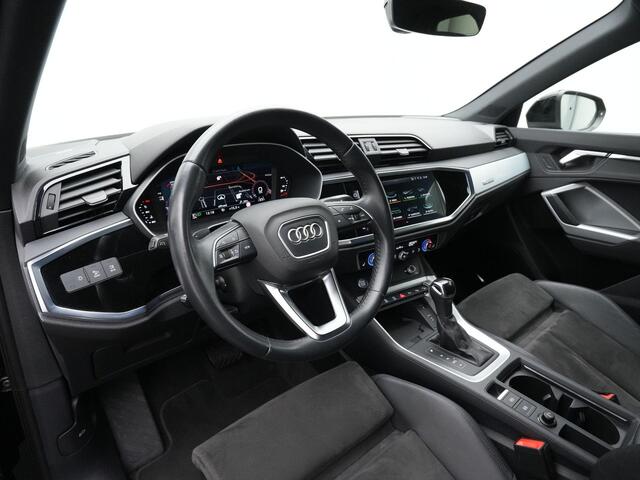 Audi Q3 Sportback 35 TFSI 150 pk S-tronic S-Line | Panoramadak | Trekhaak | Standkachel | Elektr. verstelbare stoel | Leder/alcantara | Achteruitrijcamera | Stoelverwarming
