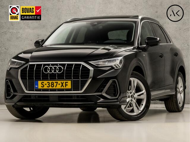 Audi Q3 35 TFSI S-Line Sport 150Pk Automaat (PANORAMADAK, APPLE CARPLAY, GROOT NAVI, LEDER/ALCANTARA, CAMERA, SPORTSTOELEN, ELEK ACHTERKLEP, GETINT GLAS, NIEUWSTAAT)