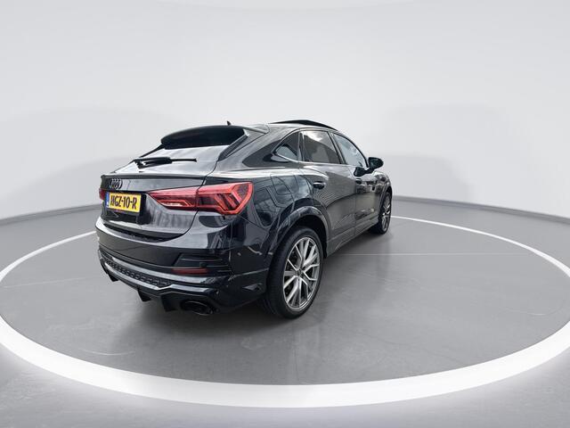 Audi Q3 Sportback 45 TFSI e 245pk S Edition · Panoramadak · Trekhaak · Apple Carplay/Android Auto · Bang & Olufsen · Adaptive Cruise Control · Camera · Keyless · Dodehoeksensoren · RS Q3 Uitlaatsierstukken