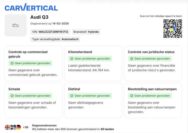 Audi Q3 45 TFSI e S edition | S-Line | Pano | Virtual | Memory Seats | B&O Audio | Matrix LED | Sfeer | 20 Inch Performance | Black Optic | DAB | Carplay | ACC | Climate | BTW | 1 Eigenaar | Dealer Onderhouden | Garantie