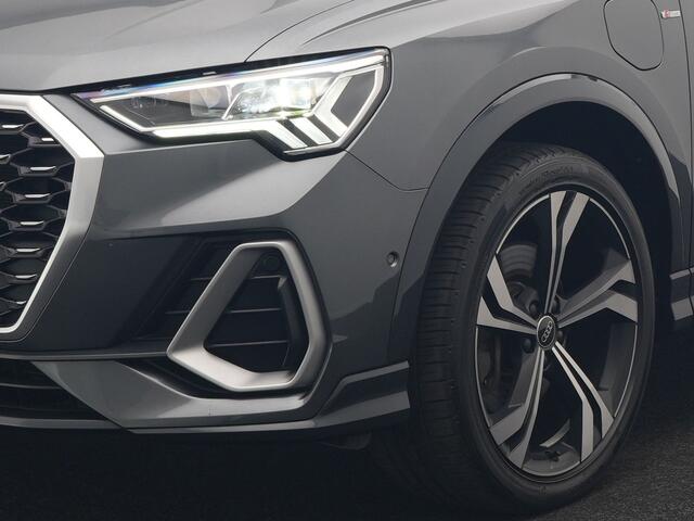 Audi Q3 Sportback 45 TFSI e 2x S Line PHEV 245pk Dealer O.H. | Trekhaak Af Fabriek | Adaptive Cruise | Matrix LED | Camera | Sonos Audio | Alcantara Sportstoelen Verwarmd | Blis | Navigatie | DAB | 20"L.M | Plug In Hybrid |