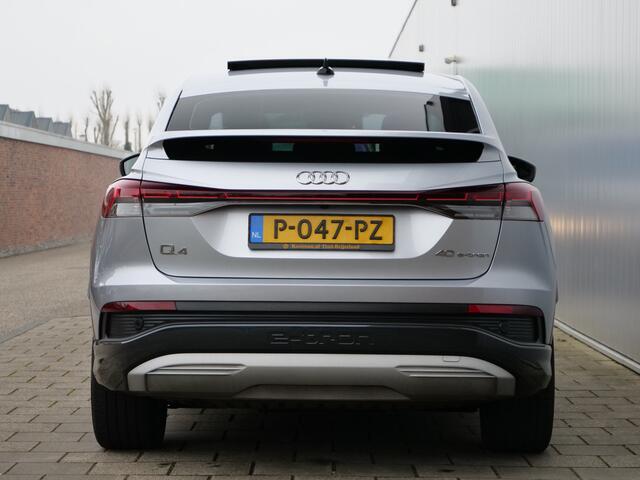 Audi Q4 Sportback e-tron 40 Launch edition S Competition 77 kWh Navigatie / Apple Carplay / Leer / DAB / Stoelverwarming / SOH 94,6%