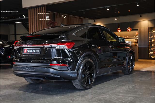 Audi Q4 Sportback e-tron 40 S-Line Black edition 77 kWh Sportstoelen S-Leder, Pano, ACC, Head-up, Matrix, Camera, Virtual cockpit, Spiegel/ Sport Design/ Beveiligings/ Dynamica/ Comfort/ Hulp Advance/ Ambiente+/ Pakket, Lmv.