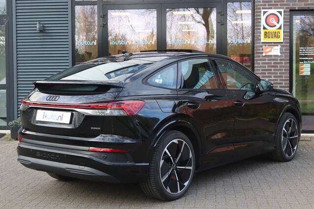Audi Q4 Sportback e-tron 50 quattro Advanced edition 77 kWh Optiek Zwart Pano/Keyless/Navi+/Elek. stoelen+mem/CarPlay/ACC/21"/Trekhaak wegkl.