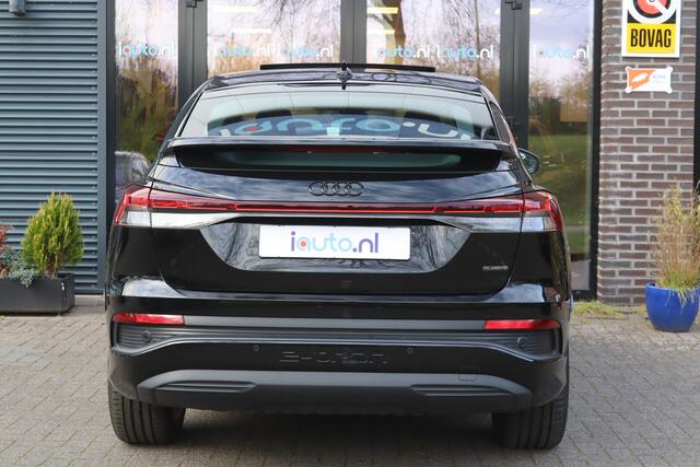 Audi Q4 Sportback e-tron 50 quattro Advanced edition 77 kWh Optiek Zwart Pano/Keyless/Navi+/Elek. stoelen+mem/CarPlay/ACC/21"/Trekhaak wegkl.