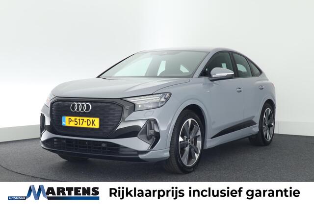 Audi Q4 Sportback e-tron 40 204pk S edition 77 kWh SOH 91% Leder Memory Sonos Head-Up Stoelverwarming Warmtepomp Camera Navigatie 2x S-Line