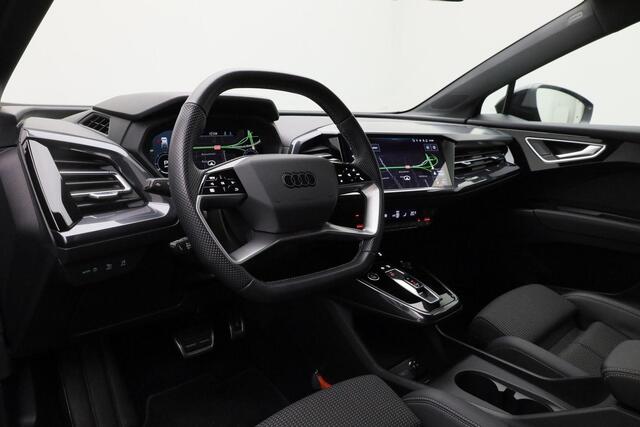 Audi Q4 e-tron 40 S edition 77 kWh 204 pk | S-Line | Matrix LED | Achteruitrijcamera | Navigatie | Stoelverwarming | Adaptive Cruise | Sportonderstel