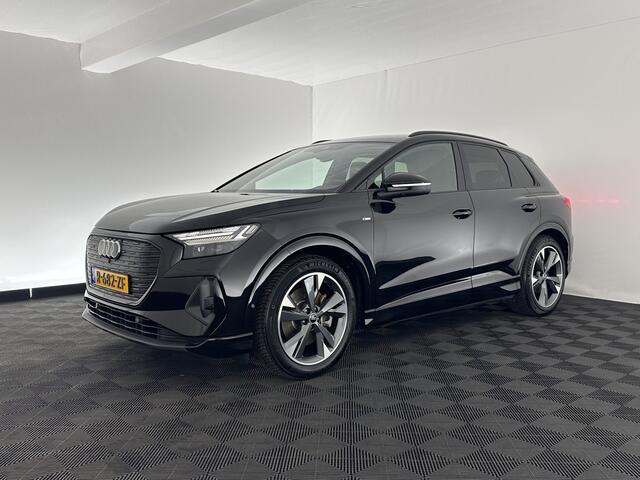 Audi Q4 e-tron 40 S edition 77 kWh S-Line [ 3-Fase ] (INCL.BTW) *HEAT-PUMP | 1/2LEATHER | MATRIX-LED | ADAPTIVE-CRUISE | AMBIENT-LIGHT | DIGI-COCKPIT | AUDI-SOUND | DAB+ | KEYLESS | CAMERA | SPORT-SEATS | 20''ALU*