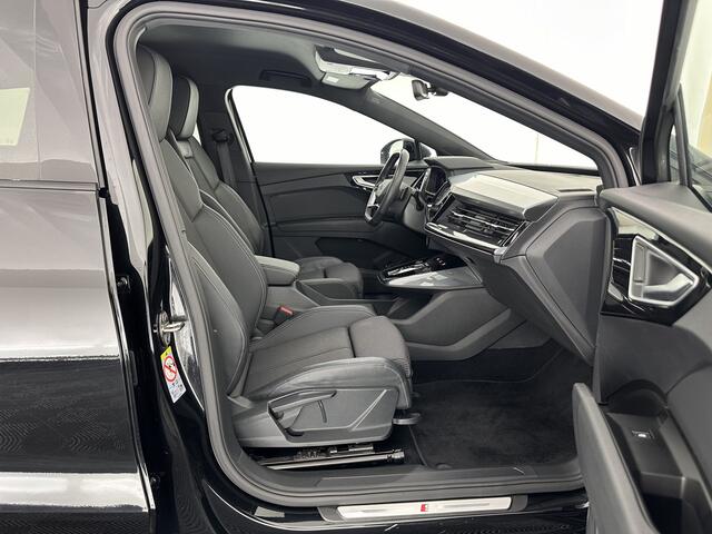 Audi Q4 e-tron 40 S edition 77 kWh S-Line [ 3-Fase ] (INCL.BTW) *HEAT-PUMP | 1/2LEATHER | MATRIX-LED | ADAPTIVE-CRUISE | AMBIENT-LIGHT | DIGI-COCKPIT | AUDI-SOUND | DAB+ | KEYLESS | CAMERA | SPORT-SEATS | 20''ALU*