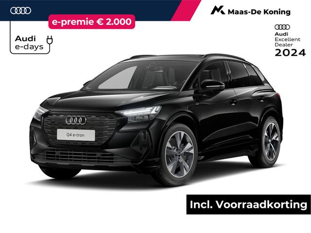 Audi Q4 e-tron 45 quattro S Edition 286 PK · Elek. wegklapbare trekhaak · Glazen panoramadak · Assistentiepakket plus · Comfortpakket