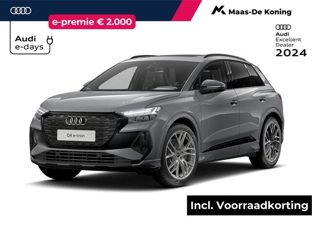 Audi Q4 e-tron 45 quattro S Edition 286 PK · 21" LM Velgen · Elek. wegklapbare trekhaak · Glazen panoramadak · Assist. pakket plus
