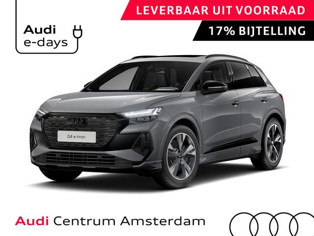 Audi Q4 e-tron 45 quattro S edition Competition 82 kWh 286pk | Assistentiepakket plus | Panoramadak | Optiek pakket zwart plus | Ambient verlichting | Dodehoek detectie | Privacy glas |
