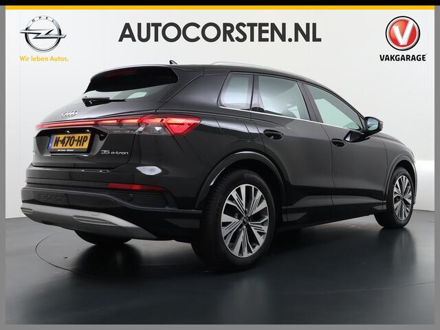 Audi Q4 e-tron L.E. Advanced Plus Pano-dak-Schuifdak Adap.Cruise W-pomp Navi-Plus Sportst.+Verwarmd PDC-a+v Matrix Led Camera Lmv 19" Elek.Achterklep Virtual Cockpit E-Call Bordherkenning Audi Connect +Phone-Box Keyless-Go A-Licht-Dynamisch S.O.H. 92% 1e Eigenaar Origin