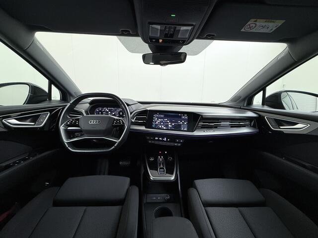 Audi Q4 e-tron L.E. Advanced Plus Pano-dak-Schuifdak Adap.Cruise W-pomp Navi-Plus Sportst.+Verwarmd PDC-a+v Matrix Led Camera Lmv 19" Elek.Achterklep Virtual Cockpit E-Call Bordherkenning Audi Connect +Phone-Box Keyless-Go A-Licht-Dynamisch S.O.H. 92% 1e Eigenaar Origin