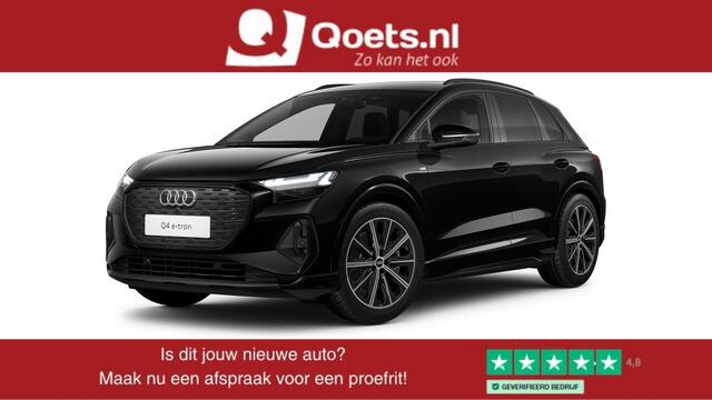 Audi Q4 e-tron 40 S edition 77 kWh Trekhaak - Panoramadak - Parkeerhulp voor/achter - Stoelverwarming - Audi sound system - Sportstoelen - Lichtpakket - Privacy glas - Verwarmbare voorruit - Optiekpakket zwart -