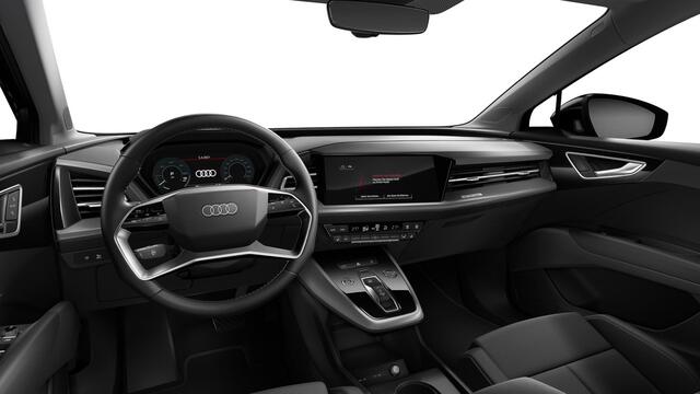 Audi Q4 e-tron 40 S edition 77 kWh Trekhaak - Panoramadak - Parkeerhulp voor/achter - Stoelverwarming - Audi sound system - Sportstoelen - Lichtpakket - Privacy glas - Verwarmbare voorruit - Optiekpakket zwart -
