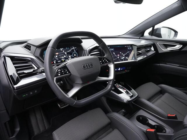Audi Q4 e-tron 45 quattro S edition 77 kWh 265 pk / S-Line | Warmtepomp | Matrix LED | Achteruitrijcamera | Stoelverwarming | Adaptive Cruise