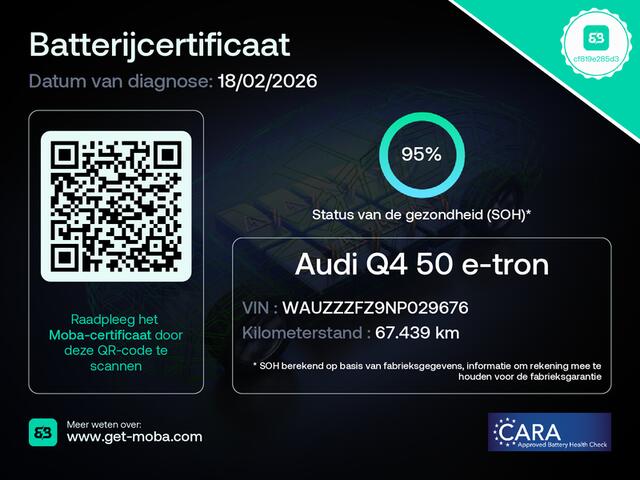 Audi Q4 e-tron 50 Quattro Launch Ed. Advanced Plus 82kWh SOH 95% Leder Warmtepomp Navi Camera Adap.Cruise Elek.Stoelen+Memory+Verwarming Apple Carplay Android Auto Head-Up Pdc Elek.Achterklep DAB Matrix LED Lmv Keyless 1e Eigenaar Origineel Nederlandse Auto Dealeronderh