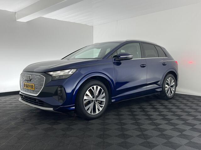 Audi Q4 e-tron 40 Advanced edition 77 kWh [ 3-Fase ] {SOH-92%} (INCL.BTW) Aut.*HEAT-PUMP | NAVI-FULLMAP | MATRIX-LED | KEYLESS | AUDI-SOUND | DIGI-COCKPIT | DAB | CARPLAY | HEATED-SPORTSEATS | PRIVACYGLASS | CRUISE | 19''ALU*