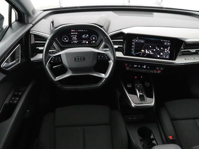 Audi Q4 e-tron 35 Launch edition Advanced 55 kWh | Warmtepomp | Stoelverwarming | Matrix LED | Carplay | Virtual Cockpit | Parkeerhulp | 19'' | Sportstoelen | Navigatie | Cruise control