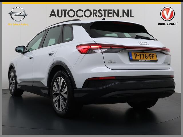 Audi Q4 e-tron 50 Quattro 300pk BOMVOL 82kWh SOH 95% Leer Warmtepomp SONOS®-Hifi Navi Camera Adap.Cruise Elek.Stoelen+Memory+Verwarming Apple Carplay Android Auto Head-Up Pdc Launch Ed. Advanced Plus DAB Matrix LED Lmv ¤ 76.000 nieuw 1e Eigenaar Origineel Nederlandse A