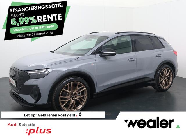 Audi Q4 e-tron 45 S Edition 82 kWh | 286 PK | SoH 100% | Adaptive cruise control | 21"LM velgen | Keyless | S line | Stoelverwarming |