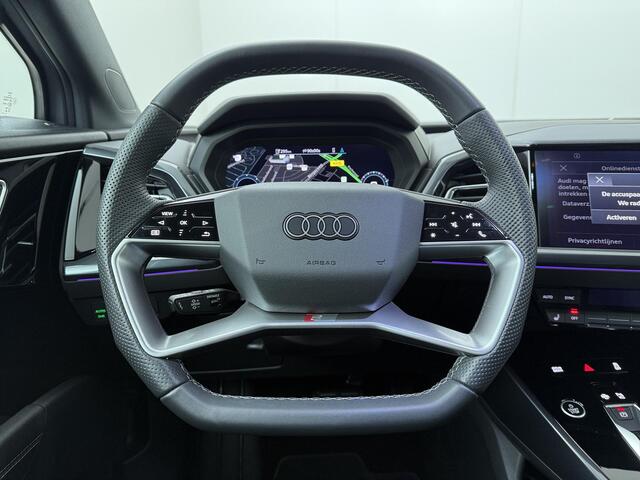 Audi Q4 e-tron 45 S Edition 82 kWh | 286 PK | SoH 100% | Adaptive cruise control | 21"LM velgen | Keyless | S line | Stoelverwarming |