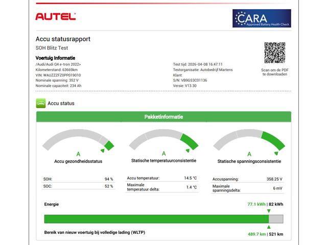 Audi Q4 e-tron 40 S edition 204pk 77 kWh SOH 94% Trekhaak Camera Leder Sonos Virtual Cockpit Navigatie S-Line
