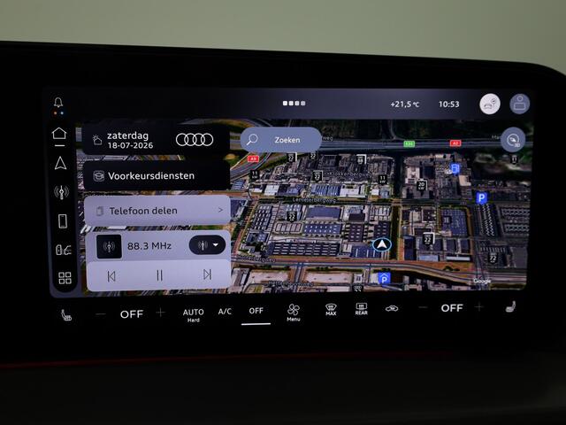 Audi Q4 e-tron S edition 82 kWh 286 pk | Glazen panoramadak | Techniekpakket plus | Trekhaak | S line leder zwart |