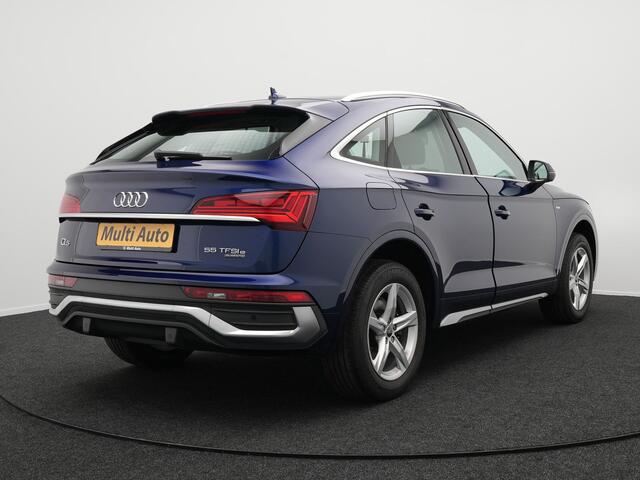 Audi Q5 Sportback 55 TFSI e Quattro S-Line Plug in Hybrid PHEV | Alcantara Sportstoelen | Trekhaak af Fabriek | Adaptive Cruise | Apple Carplay | Virtual | Navigatie | Camera | DAB | Stoelverwarming |
