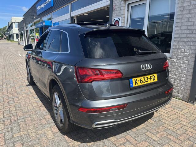 Audi Q5 2.0 TFSI quattro 2x S-Line / AUTOMAAT/ PANO/ 252 PK/ PARK. SENSOR. V+A/ CAMERA/ DIGITAL DASH/ DRIVE SELECT/ STANDKACHEL/ CRUISE/ ELEK. ACHTERKLEP/ STOEL VERWARM. V+A/ MEMORY SEAT/ KEYLESS/ BLUETOOTH/ NAVI/ CLIMA/ LED