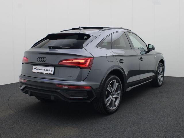 Audi Q5 Sportback 55 TFSIe 270kW/367PK S Line · Panoramadak · Leder · Trekhaak · Garantie tot september 2029 of 100000km.