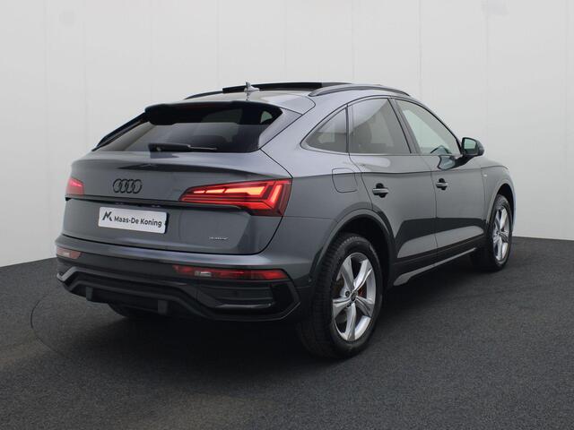 Audi Q5 Sportback 55 TFSIe 270kW/367PK S Line · Panoramadak · Leder · Trekhaak · Garantie tot augustus 2029 of 100000km