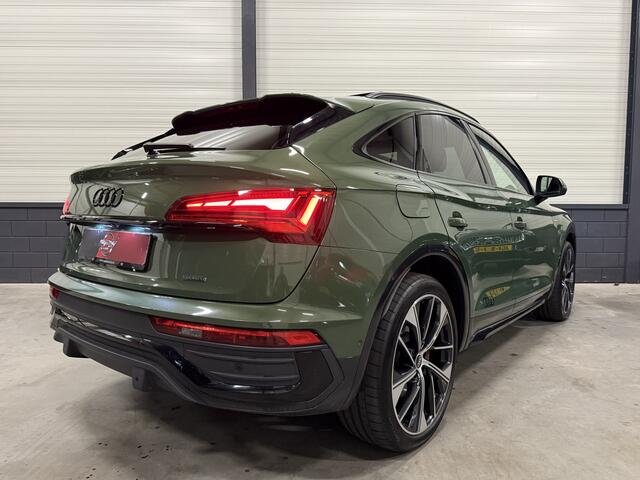 Audi Q5 Sportback 55 TFSI e S-Line 367PK DISTRIKTGRUN/PANO/LUCHTVERING/360CAMERA/LEER-SPORT/STANDKACHEL/21"AUDI-SPORT/BLACK-OPTIC/VOLLEDIG AUDI DEALER HISTORIE