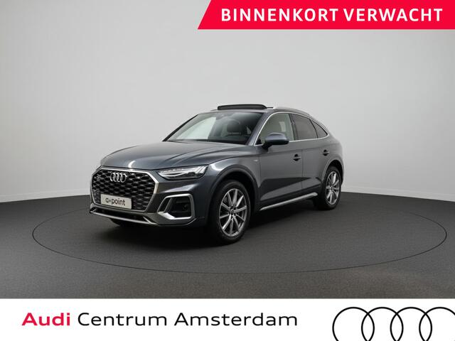 Audi Q5 Sportback 50 TFSI e S edition 299 pk S-tronic | Navigatie | Panoramadak | Trekhaak (wegklapbaar) | Parkeersensoren (Park assist) | Rondomzicht camera | Stoelverwarming v/a | S-Line |