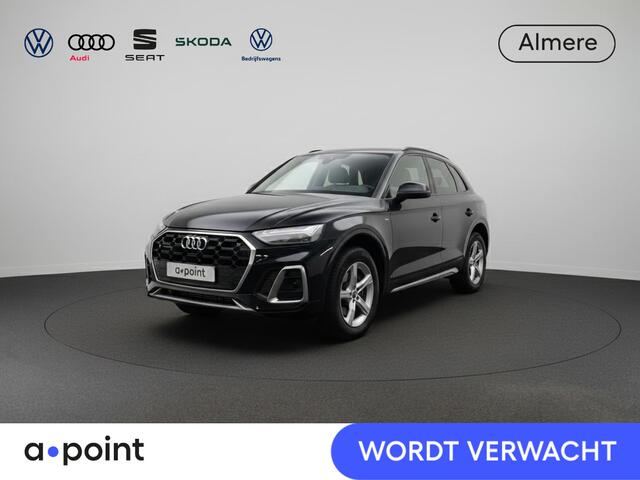 Audi Q5 50 TFSI e S edition 299 pk S-tronic | Navigatie | Parkeersensoren (Park assist) | Rondomzicht camera | Lederen bekleding | Stoelverwarming | S-Line |