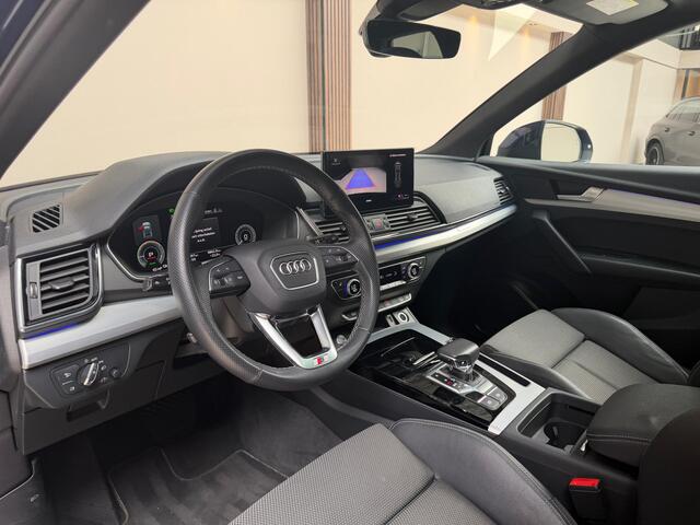 Audi Q5 50 TFSI e S edition Pano|Matrix|Camera|Trekhaak|Dodehoekdetectie| Inclusief 12 maanden garantie en onderhoudsbeurt
