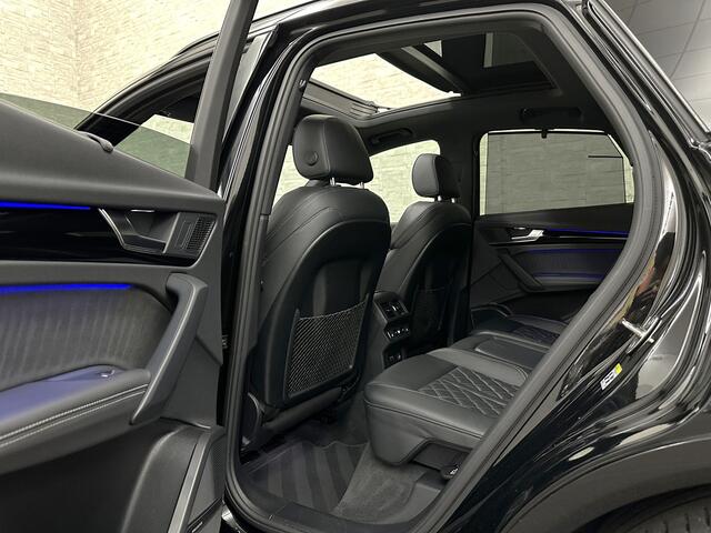 Audi Q5 Sportback 300pk TFSI e S-Line Competition | RS-Leder | Luchtvering | 360 Camera | Panorama | B&O | ACC | SQ5 Diffuser | Sfeerverlichting | Trekhaak | Stoelverwarming V+A | LED-Matrix | Keyless-Entry | Memory | Zonwering | Standkachel | Stuurverwarming | 2
