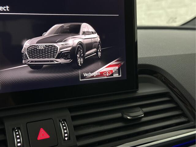 Audi Q5 Sportback 300pk TFSI e S-Line Competition | RS-Leder | Luchtvering | 360 Camera | Panorama | B&O | ACC | SQ5 Diffuser | Sfeerverlichting | Trekhaak | Stoelverwarming V+A | LED-Matrix | Keyless-Entry | Memory | Zonwering | Standkachel | Stuurverwarming | 2