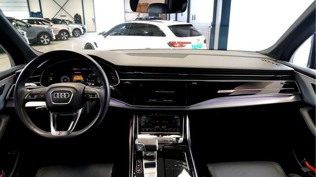 Audi Q7 55 TFSI e quattro 280kW/381pk Aut8 Pro Line S LUCHTVERING + MATRIX LED + BANG&OLUFSEN + LEER + STOELMASSAGE&-VENTILATIE + BLACK OPTIEK + 360 CAMERA + KEYLESS DRIVE + DODEHOEK MELDER + LANE ASSIST + STOELVERWARMING V&A + PARKSENSOREN + 21" LM-VELGEN!!