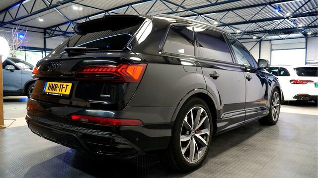 Audi Q7 60 TFSI e quattro 340kW/462pk Aut8 Pro Line S Competition PANORAMADAK + LUCHTVERING + MATRIX LED + BANG&OLUFSEN + LEER + STOELMASSAGE&-VENTILATIE + BLACK OPTIEK + 360 CAMERA + KEYLESS DRIVE + DODHOEK MELDER + LANE ASSIST + STOELVERWARMING V&A + PARKSENSOR