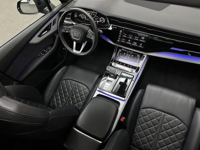 Audi Q7 55 TFSI e 381PK S-Line | RS-Stoelen | 360 Camera | ACC | Panorama | Laser-LED | Soft-Close | Luchtvering | Ambiente Led | Stuur verwarming | Memory | Zonneschermen | Black optic | Bovag garantie.