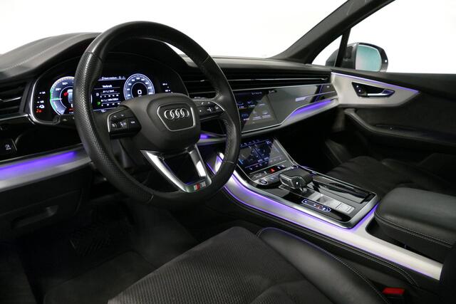 Audi Q7 55 TFSI e quattro Pro Line / S Line / Panoramadak / Matrix Laser koplampen / Elektr. verstelbare voorstoelen / Luchtvering / HUD / Stoelverwarming voor + achter / Apple Carplay - Android Auto / Bang&Olufsen Sound / 22'' LMV / Elektr. wegklapbare trekhaak 