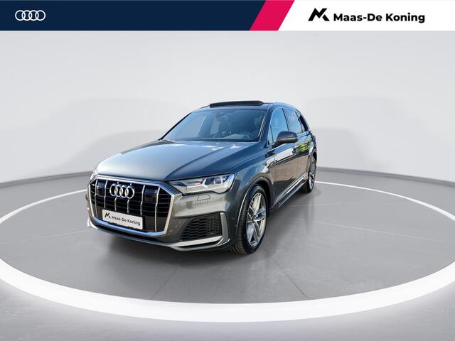 Audi Q7 55 TFSIe 280kW/381PK quattro S Line · Panoramadak · Trekhaak · Luchtvering · 360gr camera · Dodehoeksensor · 21'' · Servosluiting · Adaptive Cruise Control ·