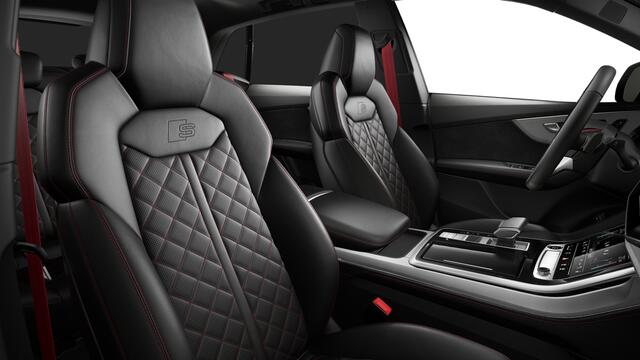 Audi Q8 55 TFSI e 394 Tiptronic Pro Line S Automaat | Vierwielbesturing | Achteruitrijcamera | Privacy glas (donker getint) | S line exterieurpakket | Parkeerhulp voor en achter | Automatisch dimmende binnenspiegel | Sportstoelen plus voorin | Optiekpakket zwart 