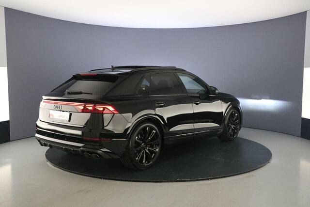 Audi Q8 4.0 TFSI SQ8 quattro | S Line | B&O 3D | Uitgebreid Leer | Head Up |Stoelverwarming - Ventilatie | Adapt. Onderstel | Adapt. Cruise | Pano. Dak | Nachtzicht | Trekhaak | Memory | Softclose | Alcantara |